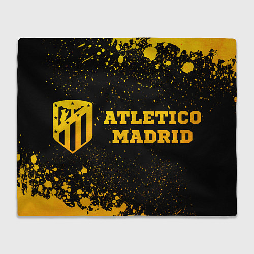 Плед Atletico Madrid - gold gradient по-горизонтали / 3D-Велсофт – фото 1