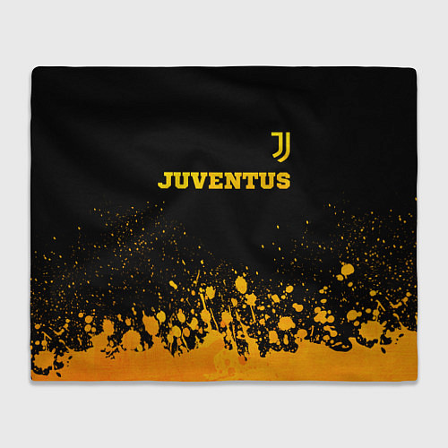 Плед Juventus - gold gradient посередине / 3D-Велсофт – фото 1