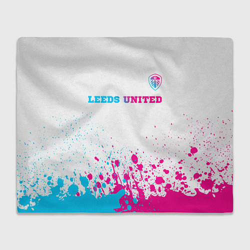 Плед Leeds United neon gradient style посередине / 3D-Велсофт – фото 1