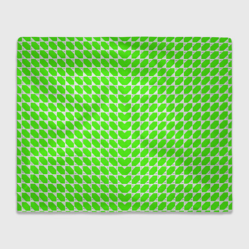 Плед Зелёные лепестки шестиугольники / 3D-Велсофт – фото 1