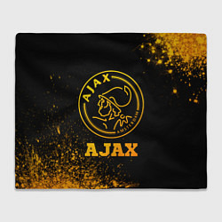 Плед флисовый Ajax - gold gradient, цвет: 3D-велсофт