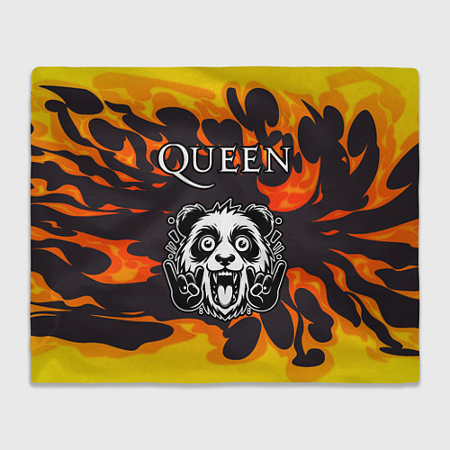 Плед Queen рок панда и огонь / 3D-Велсофт – фото 1