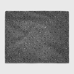 Плед флисовый Чёрно-белый абстрактный, цвет: 3D-велсофт