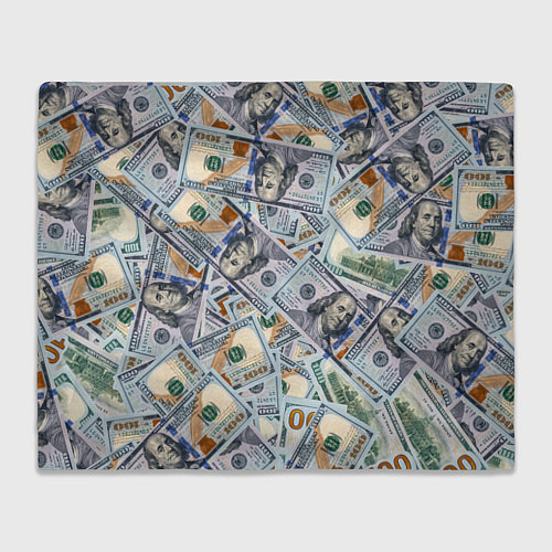 Плед Банкноты сто долларов / 3D-Велсофт – фото 1