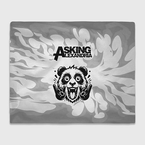 Плед Asking Alexandria рок панда на светлом фоне / 3D-Велсофт – фото 1