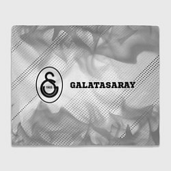 Плед флисовый Galatasaray sport на светлом фоне по-горизонтали, цвет: 3D-велсофт