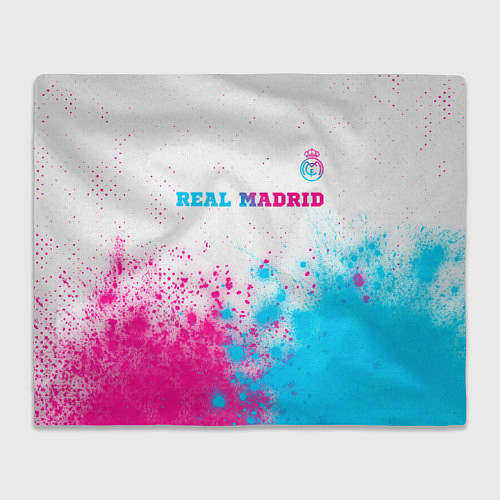 Плед Real Madrid neon gradient style посередине / 3D-Велсофт – фото 1
