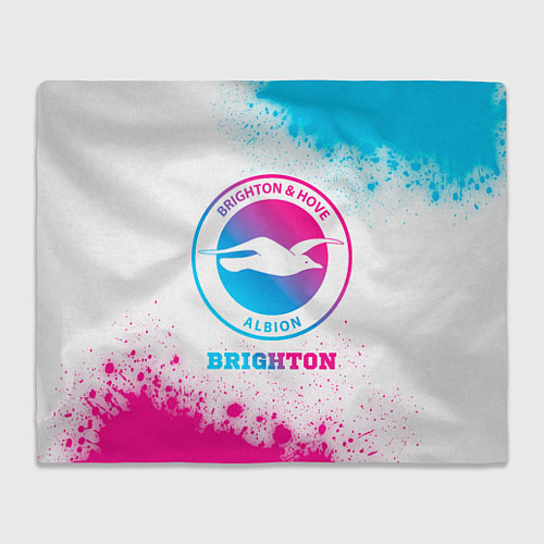 Плед Brighton neon gradient style / 3D-Велсофт – фото 1