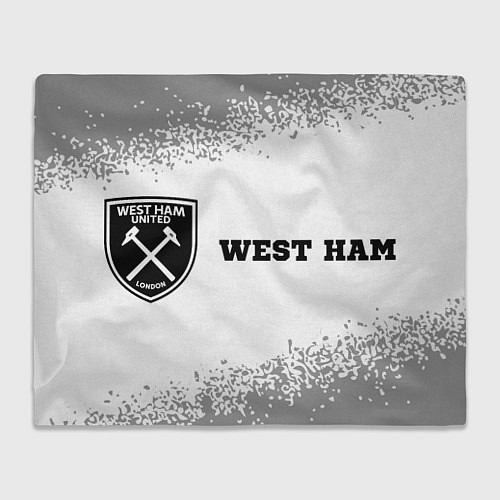 Плед West Ham sport на светлом фоне по-горизонтали / 3D-Велсофт – фото 1