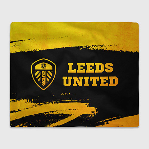 Плед Leeds United - gold gradient по-горизонтали / 3D-Велсофт – фото 1