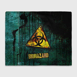 Плед Biohazard yellow sign