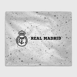Плед флисовый Real Madrid sport на светлом фоне по-горизонтали, цвет: 3D-велсофт