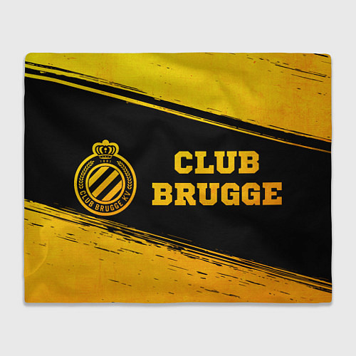 Плед Club Brugge - gold gradient по-горизонтали / 3D-Велсофт – фото 1