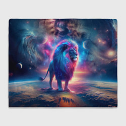 Плед флисовый Space lion - ai art fantasy, цвет: 3D-велсофт