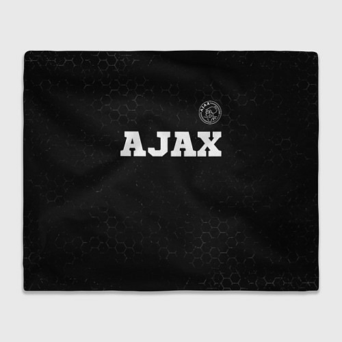 Плед Ajax sport на темном фоне посередине / 3D-Велсофт – фото 1