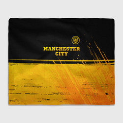 Плед Manchester City - gold gradient посередине