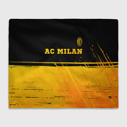 Плед AC Milan - gold gradient посередине / 3D-Велсофт – фото 1