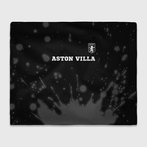 Плед Aston Villa sport на темном фоне посередине / 3D-Велсофт – фото 1