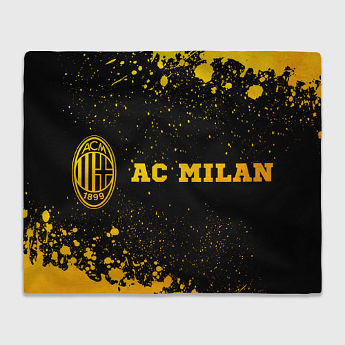 Плед AC Milan - gold gradient по-горизонтали / 3D-Велсофт – фото 1