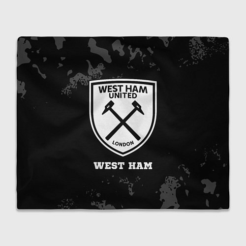 Плед West Ham sport на темном фоне / 3D-Велсофт – фото 1