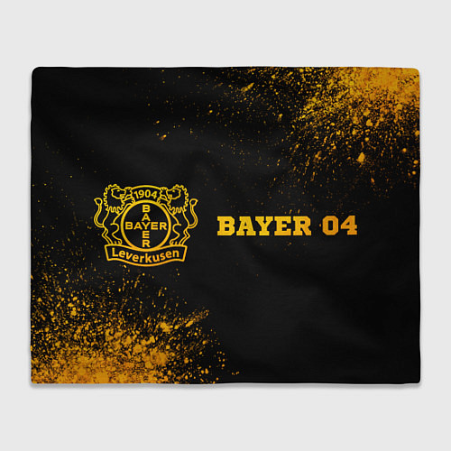 Плед Bayer 04 - gold gradient по-горизонтали / 3D-Велсофт – фото 1
