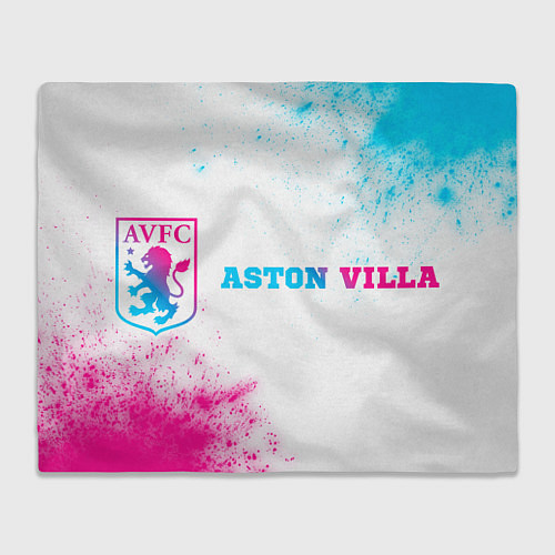 Плед Aston Villa neon gradient style по-горизонтали / 3D-Велсофт – фото 1