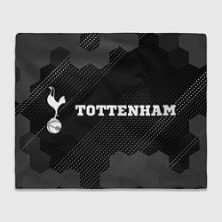 Плед флисовый Tottenham sport на темном фоне по-горизонтали, цвет: 3D-велсофт