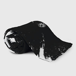 Плед флисовый Borussia краски чёрно белый, цвет: 3D-велсофт — фото 2