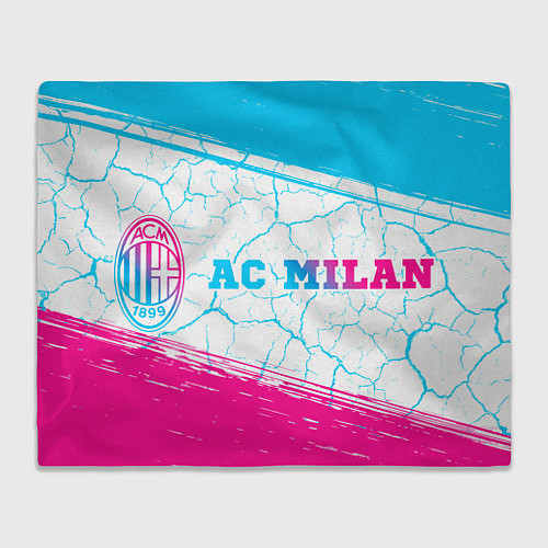 Плед AC Milan neon gradient style по-горизонтали / 3D-Велсофт – фото 1