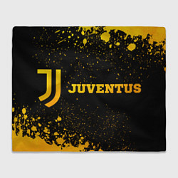 Плед флисовый Juventus - gold gradient по-горизонтали, цвет: 3D-велсофт