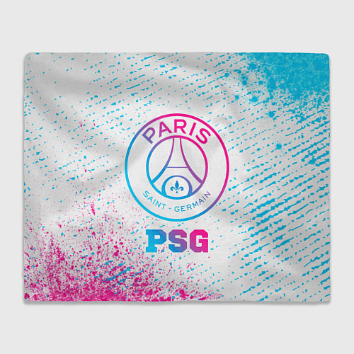 Плед PSG neon gradient style / 3D-Велсофт – фото 1