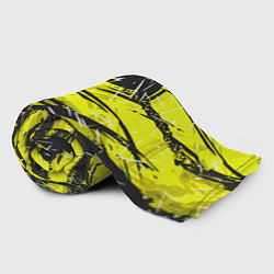 Плед флисовый Yellow geometry - спортивный узор, цвет: 3D-велсофт — фото 2