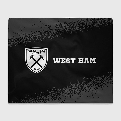 Плед West Ham sport на темном фоне по-горизонтали / 3D-Велсофт – фото 1