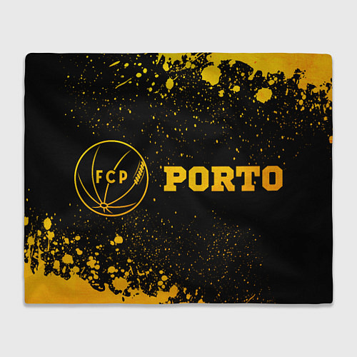 Плед Porto - gold gradient по-горизонтали / 3D-Велсофт – фото 1