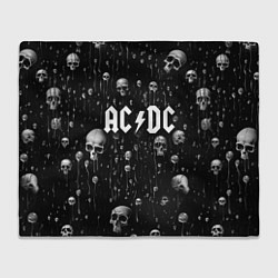 Плед AC DC - черепа с подтеками