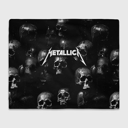 Плед Metallica - logo rock group / 3D-Велсофт – фото 1