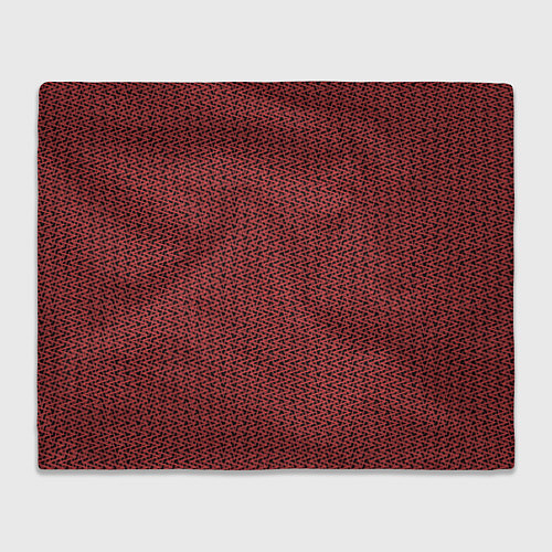 Плед Тёмно-красный текстурированный полосатый / 3D-Велсофт – фото 1