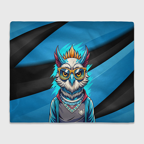 Плед Стильная сова в одежде / 3D-Велсофт – фото 1