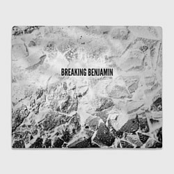 Плед флисовый Breaking Benjamin white graphite, цвет: 3D-велсофт