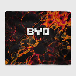 Плед флисовый BYD red lava, цвет: 3D-велсофт