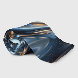 Плед флисовый Синяя обтекаемая текстура, цвет: 3D-велсофт — фото 2