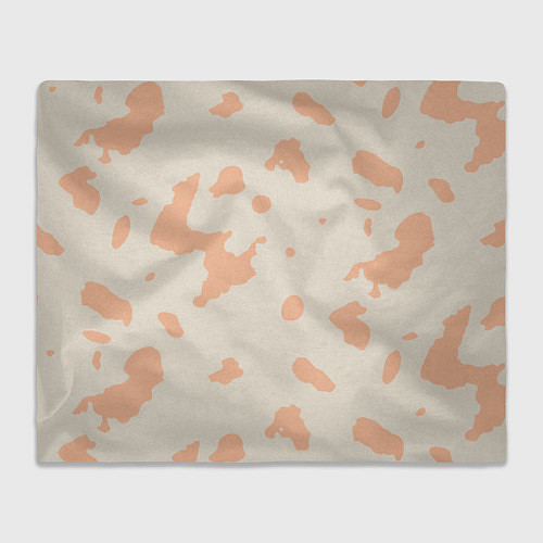 Плед Бежевый пятнистый паттерн / 3D-Велсофт – фото 1