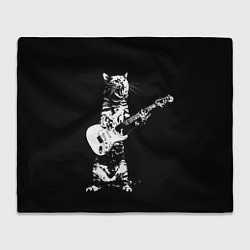 Плед Кот играет на электрогитаре