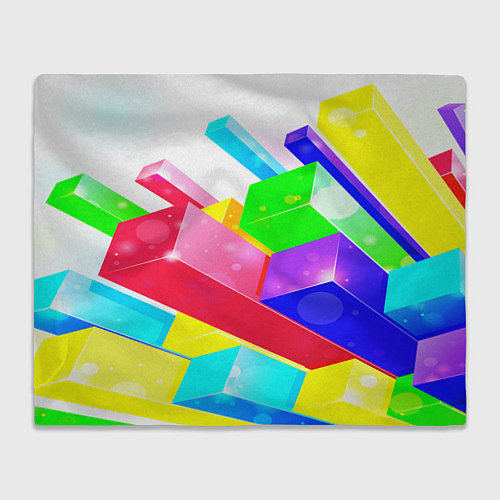 Плед Цветные столбы / 3D-Велсофт – фото 1