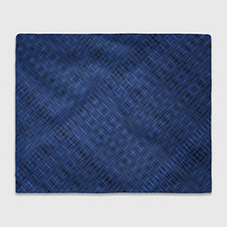 Плед флисовый Тёмный синий текстурированный, цвет: 3D-велсофт