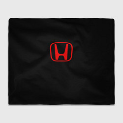 Плед флисовый Honda red logo auto, цвет: 3D-велсофт