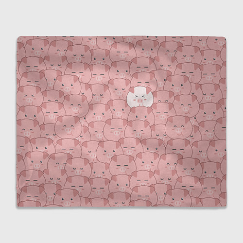 Плед Свинки паттерн / 3D-Велсофт – фото 1