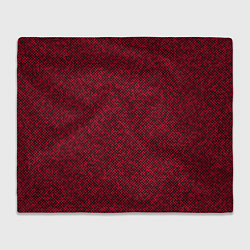 Плед флисовый Текстурированный красно-чёрный, цвет: 3D-велсофт