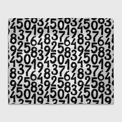 Плед флисовый Гранжевые числа, цвет: 3D-велсофт
