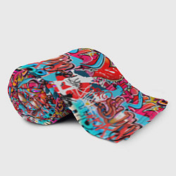 Плед флисовый Hip hop graffiti pattern, цвет: 3D-велсофт — фото 2